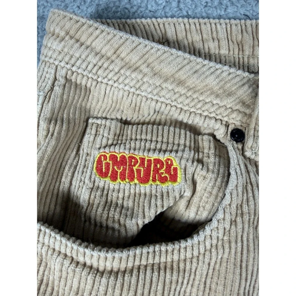 Empyre Relax Brown Khaki Corduroy Pants Mens 34x27 Skateboard Baggy Casual
